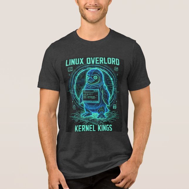 Camiseta Triblenda Linux overlord kernel kings T-Shirt (Anverso)