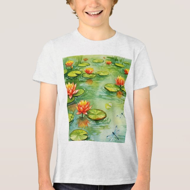 Camiseta Triblenda Lirios de agua (Anverso)