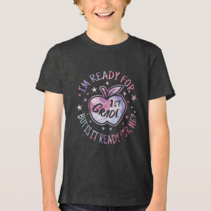 Camiseta Triblenda Listo para Apple Swirl de primer grado