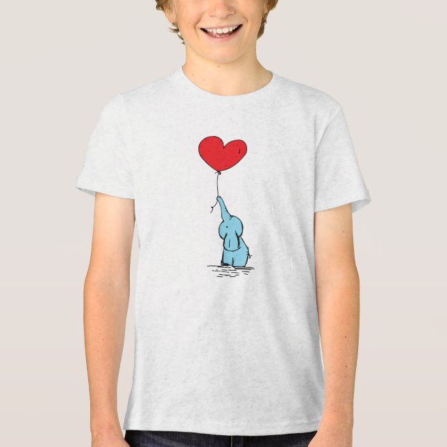 Camiseta Triblenda Little Elephant Love Balloon Tee (Anverso)