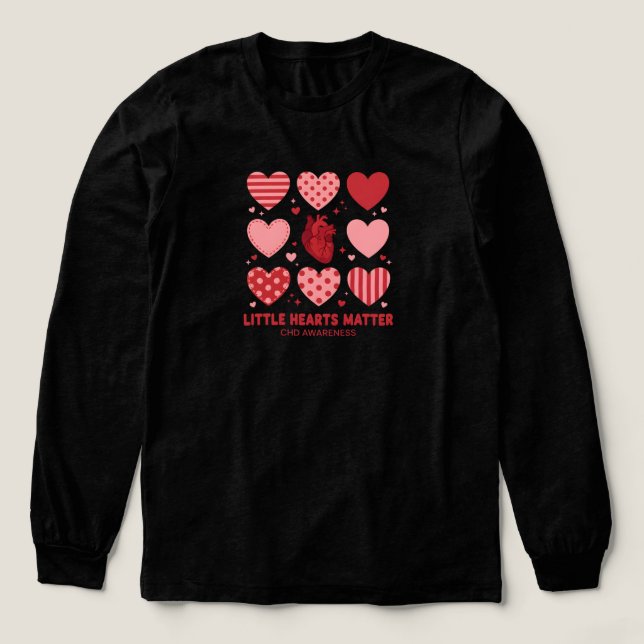 Camiseta Triblenda Little Hearts Matter CHD Awareness Month February (Diseño traserp)