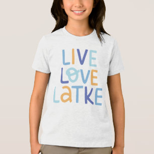 Camiseta Triblenda Live Love Latke Hanukkah Design