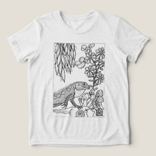 Camiseta Triblenda Lizard en la fantasía de la coloración del paisaje
