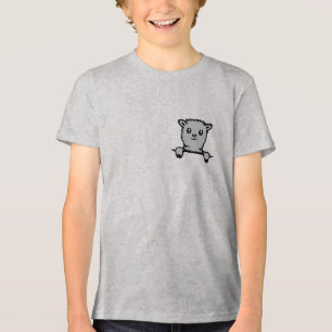 Camiseta Triblenda Llama Alpaca Lindo Animal Esponjoso Asomándose por