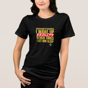 Camiseta Triblenda Llamada de Despertar Malhumorada Parejas Divertida