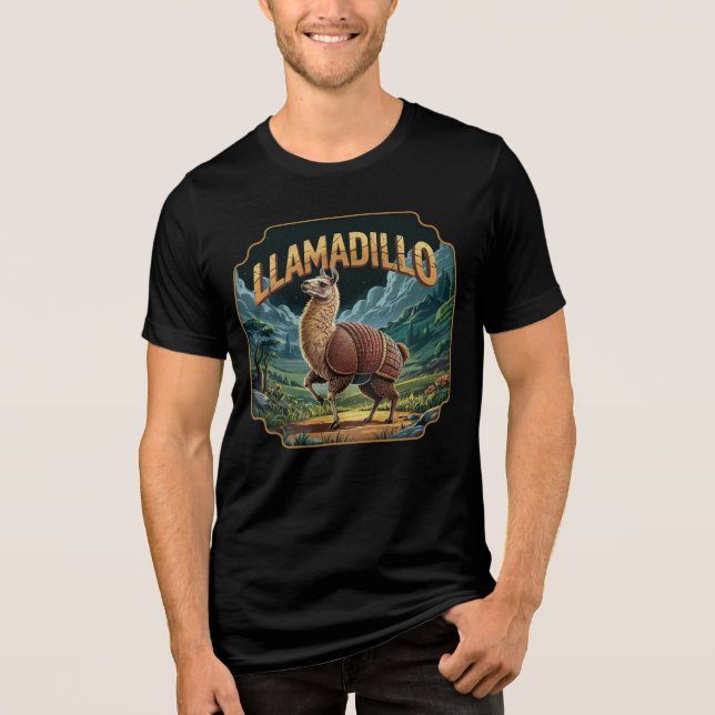 Camiseta Triblenda Llamadillo Ilustracion Combo Creatividad divertida (Anverso)