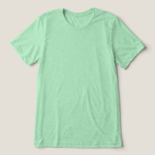 Camiseta Triblenda Llanura Verde en Blanco Nada en la Parte Delantera