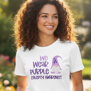 Camiseta Triblenda Llevamos Gnomo Morado de Concientización sobre Epi
