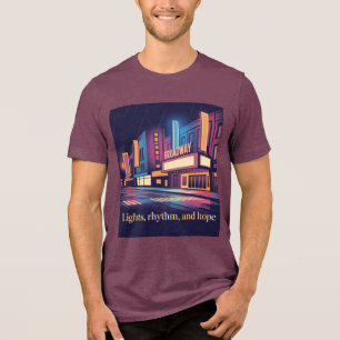 Camiseta Triblenda Lluvia en Broadway Nueva York