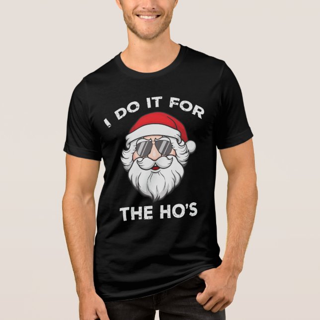 Camiseta Triblenda Lo hago por los Navidades de Ho Santa Funny (Anverso)