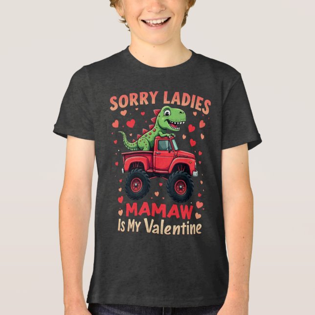 Camiseta Triblenda Lo siento Damas Mamaw es mi San Valentín (Anverso)