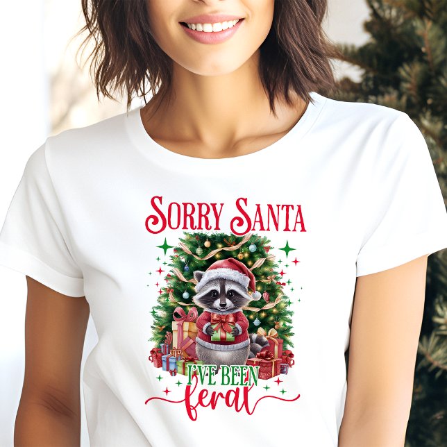 Camiseta Triblenda Lo siento Navidades de Santa Feral Raccoon (Subido por el creador)