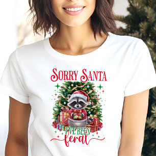 Camiseta Triblenda Lo siento Santa Mapache Feral Navidad