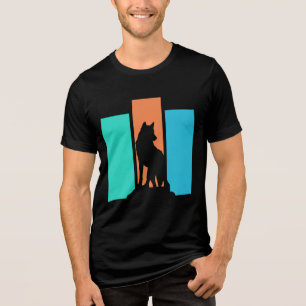 Camiseta Triblenda Lobo al aire libre Silueta de la naturaleza