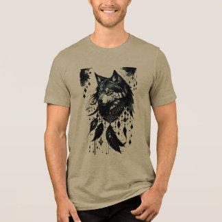 Camiseta Triblenda lobo, depredador, soñador, amuleto, talismán