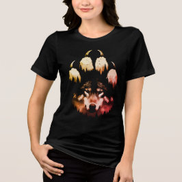 Camiseta Triblenda Lobo Solitario. Alma Salvaje