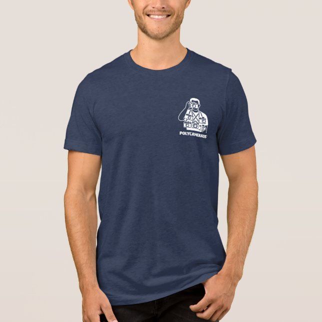 Camiseta Triblenda Logo de bolsillo blanco policameraus (Anverso)