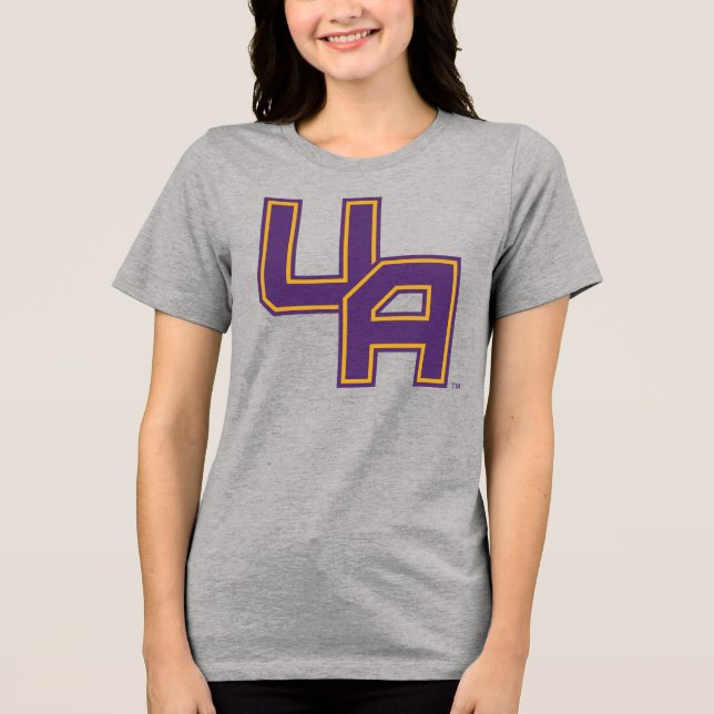 Camiseta Triblenda Logo de la Universidad de Albany (Anverso)