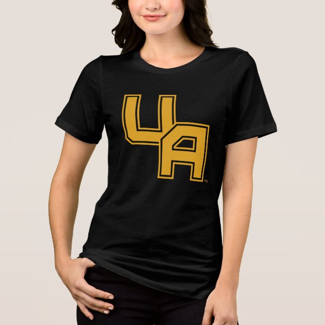 Camiseta Triblenda Logo de la Universidad de Albany (Anverso)