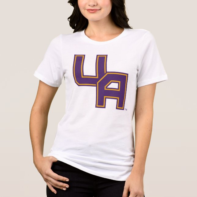 Camiseta Triblenda Logo de la Universidad de Albany (Anverso)