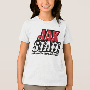 Camiseta Triblenda Logo de la Universidad Estatal de Jacksonville JAX