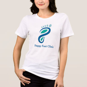 Camiseta Triblenda Logo de negocio de cuidado de pies de podología az