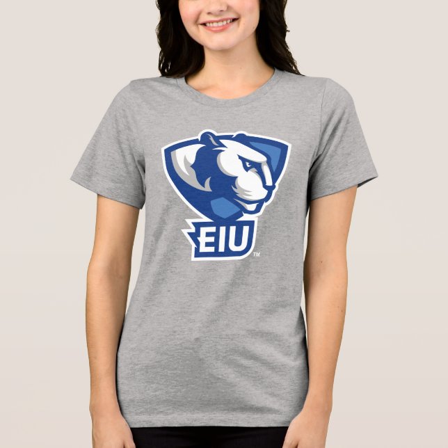 Camiseta Triblenda Logo de Panthers University del Este de Illinois (Anverso)