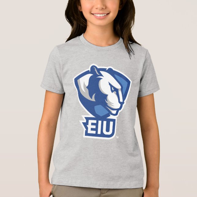 Camiseta Triblenda Logo de Panthers University del Este de Illinois (Anverso)