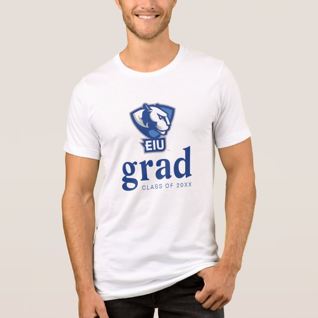 Camiseta Triblenda Logo de Panthers University del Este de Illinois (Anverso)