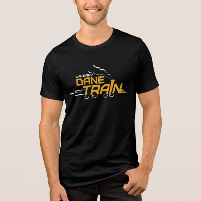 Camiseta Triblenda Logo del Tren de Dane de la UAlbany (Anverso)