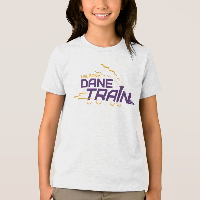 Camiseta Triblenda Logo del Tren de Dane de la UAlbany (Anverso)