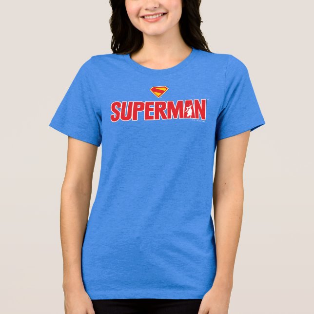 Camiseta Triblenda Logo en negrita de Superman clásico (Anverso)