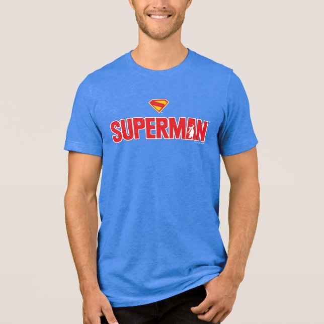 Camiseta Triblenda Logo en negrita de Superman clásico (Anverso)