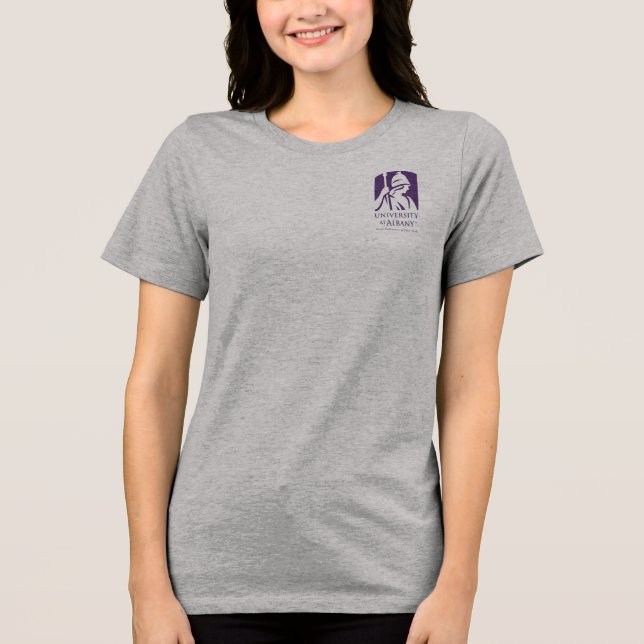 Camiseta Triblenda Logo icónico de la Universidad de Albany (Anverso)