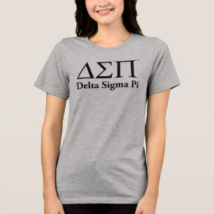 Camiseta Triblenda Logotipo Clásico de Delta Sigma Pi
