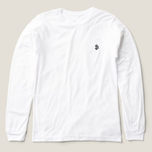 Camiseta Triblenda Logotipo de Bitcoin en línea artística (negro ₿)