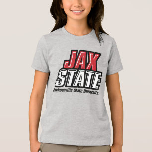 Camiseta Triblenda Logotipo de Jacksonville State University JAX STAT