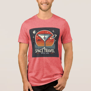 Camiseta Triblenda Logotipo de la Era Espacial de Martini Space Trave