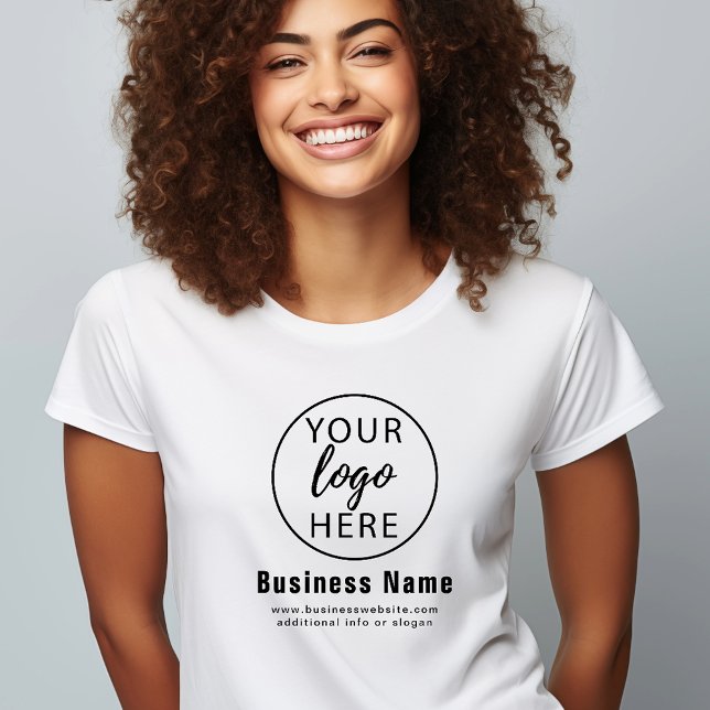 Camiseta Triblenda Logotipo de negocio simple para Personalizados (Simple Custom Business Logo Tri-Blend Shirt)