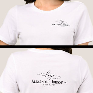 Camiseta Triblenda Logotipo de Salón de Belleza Ropa de Personal de M