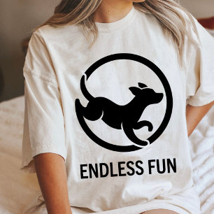 Camiseta Triblenda Logotipo de silueta de perro corriendo con diversi