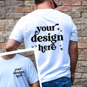 Camiseta Triblenda Logotipo del Personalizado de diseño frontal y pos