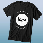 Camiseta Triblenda Logotipo simple con promoción de negocios de texto<br><div class="desc">Añade tu propio logotipo y elección de texto a este diseño. Eliminar el texto superior o inferior si lo prefiere. Minimalista y profesional. Excelente para la marca de empleados,  o como producto promocional para sus clientes y clientes.</div>