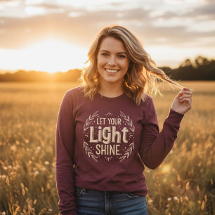 Camiseta Triblenda Long Sleeve T-Shirt - Let Your Light Shine
