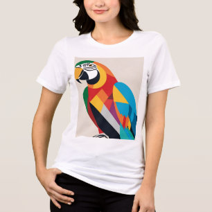 Camiseta Triblenda Loro abstracto: vector de color negrita