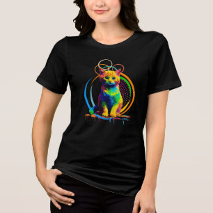 Camiseta Triblenda Los agitadores arcoiris son un sueño de gato multi
