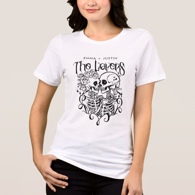 Camiseta Triblenda Los amantes de Tarot personalizados (Anverso)