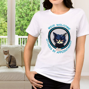 Camiseta Triblenda Los amantes del gato reciben a otros por cita