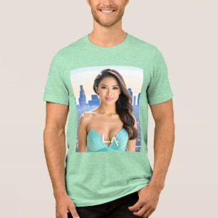 CAMISETA TRIBLENDA LOS ANGELES - LA - AMOR DESDE EE. UU.