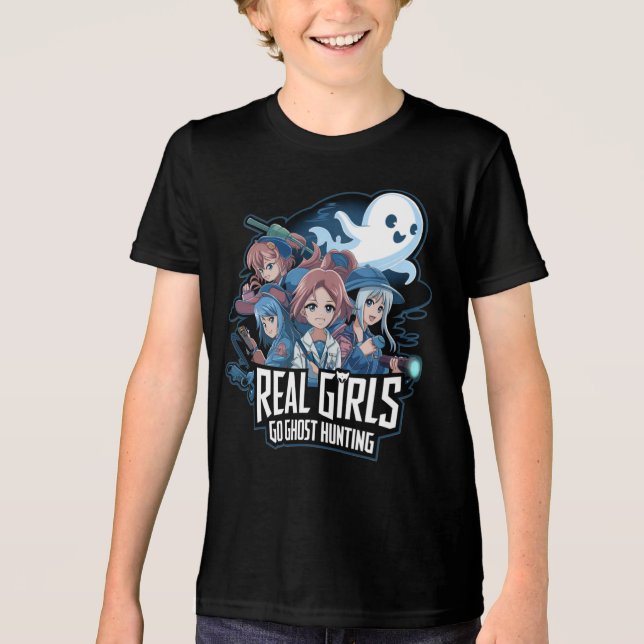 Camiseta Triblenda Los Chicas reales van a cazar fantasmas (Anverso)
